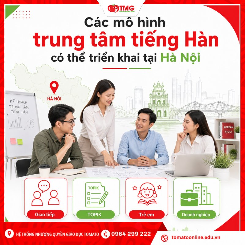 Các mô hình trung tâm tiếng Hàn có thể triển khai tại Hà Nội