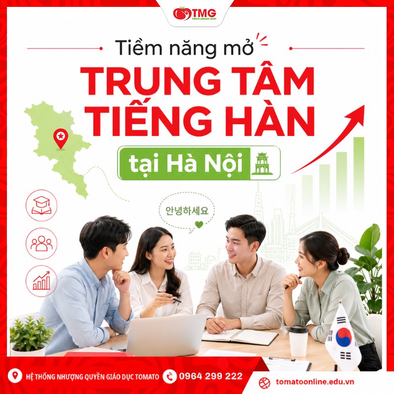 Tiềm năng mở trung tâm tiếng Hàn tại Hà Nội