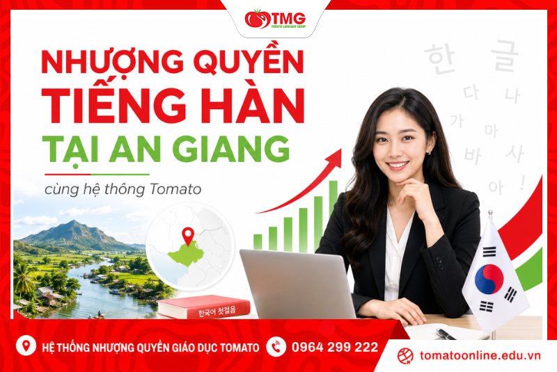Nhượng quyền tiếng Hàn tại An Giang cùng Tomato