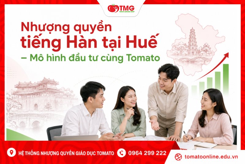 Nhượng quyền tiếng Hàn tại Huế – Mô hình đầu tư cùng Tomato