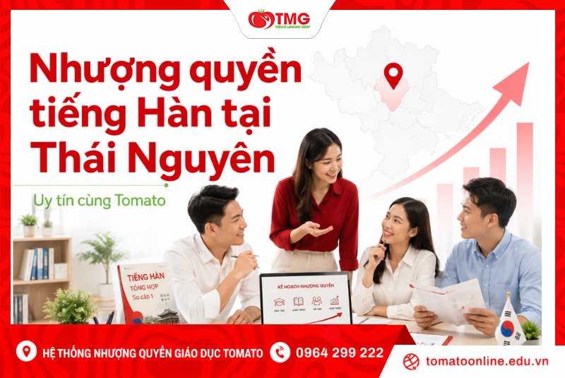 Nhượng quyền tiếng Hàn tại Thái Nguyên: Mô hình đầu tư cùng Tomato