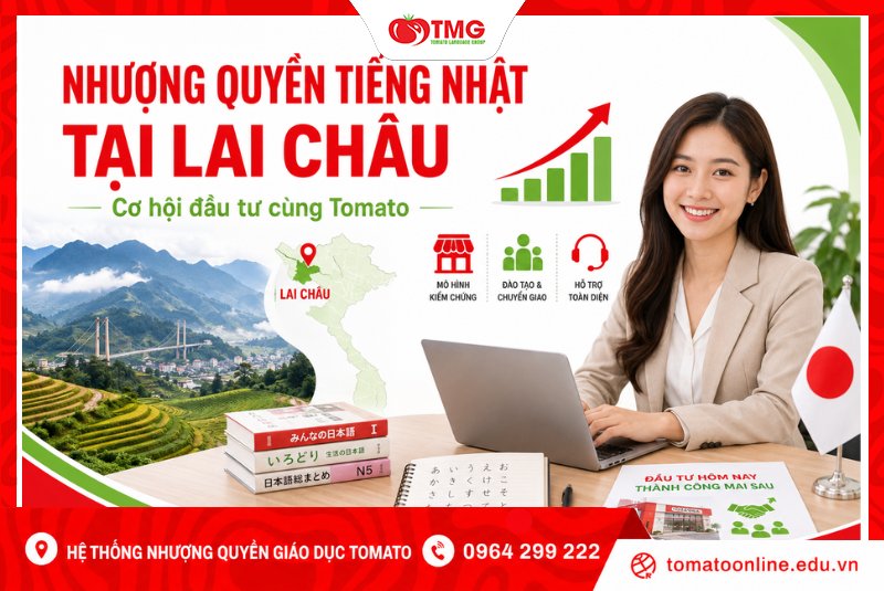 Nhượng quyền tiếng Nhật tại Lai Châu - Cơ hội đầu tư cùng Tomato