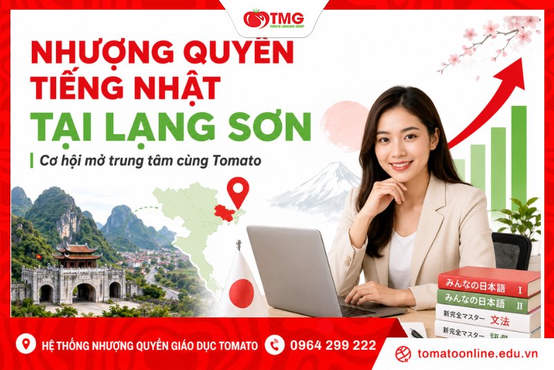 Nhượng quyền tiếng Nhật tại Lạng Sơn - Cơ hội mở trung tâm cùng Tomato