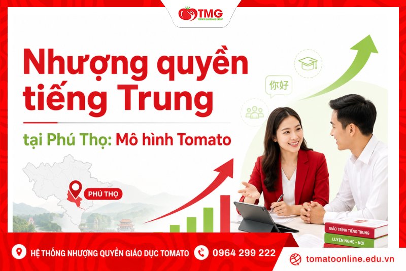 Nhượng quyền tiếng Trung tại Phú Thọ cùng Tomato